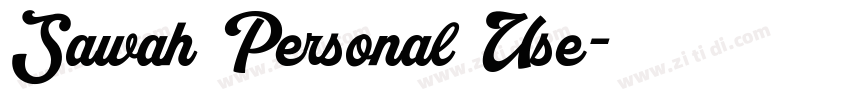 Sawah Personal Use字体转换